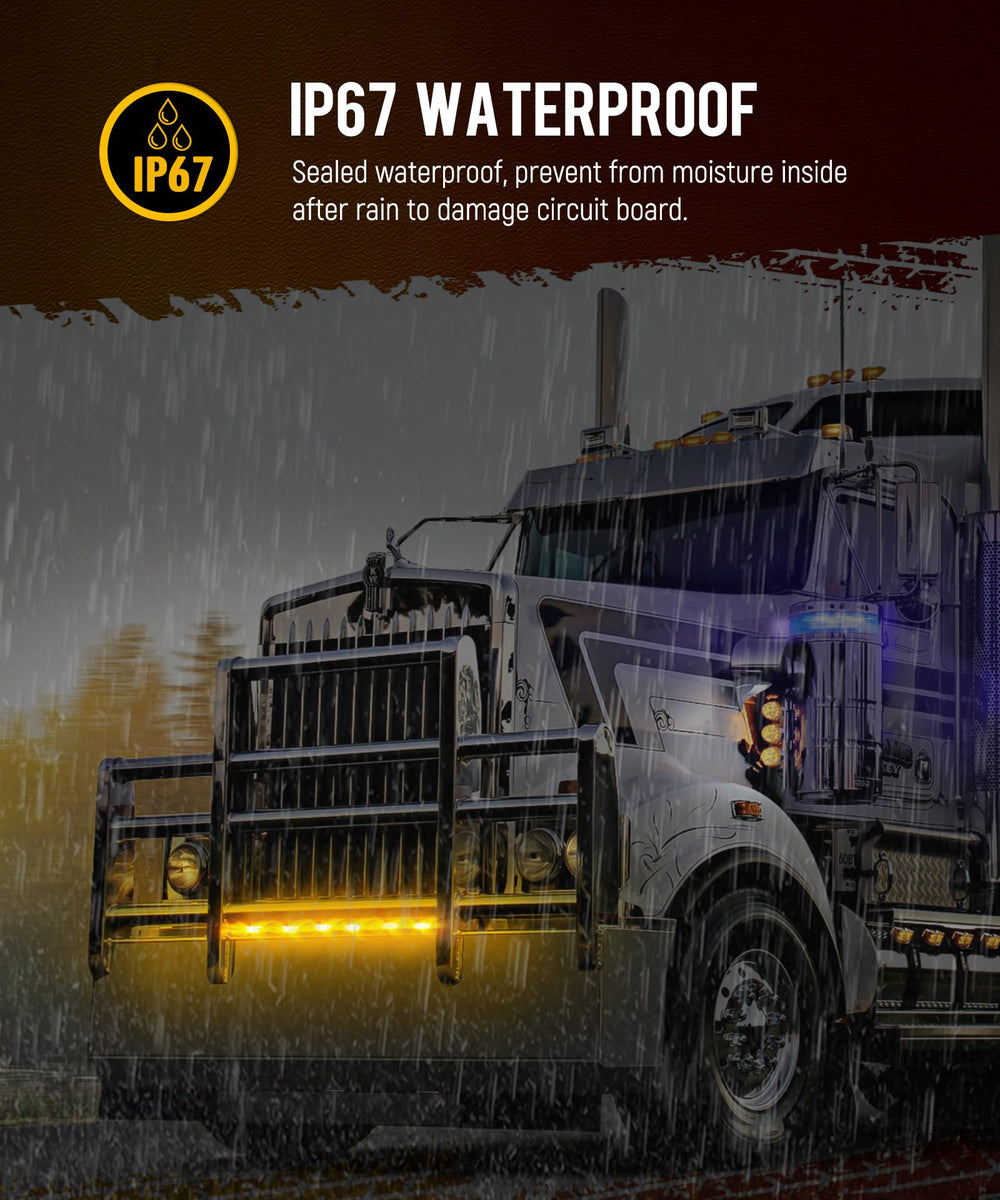 Partsam mounted on truck bumper demonstrating easy fit and visibility
