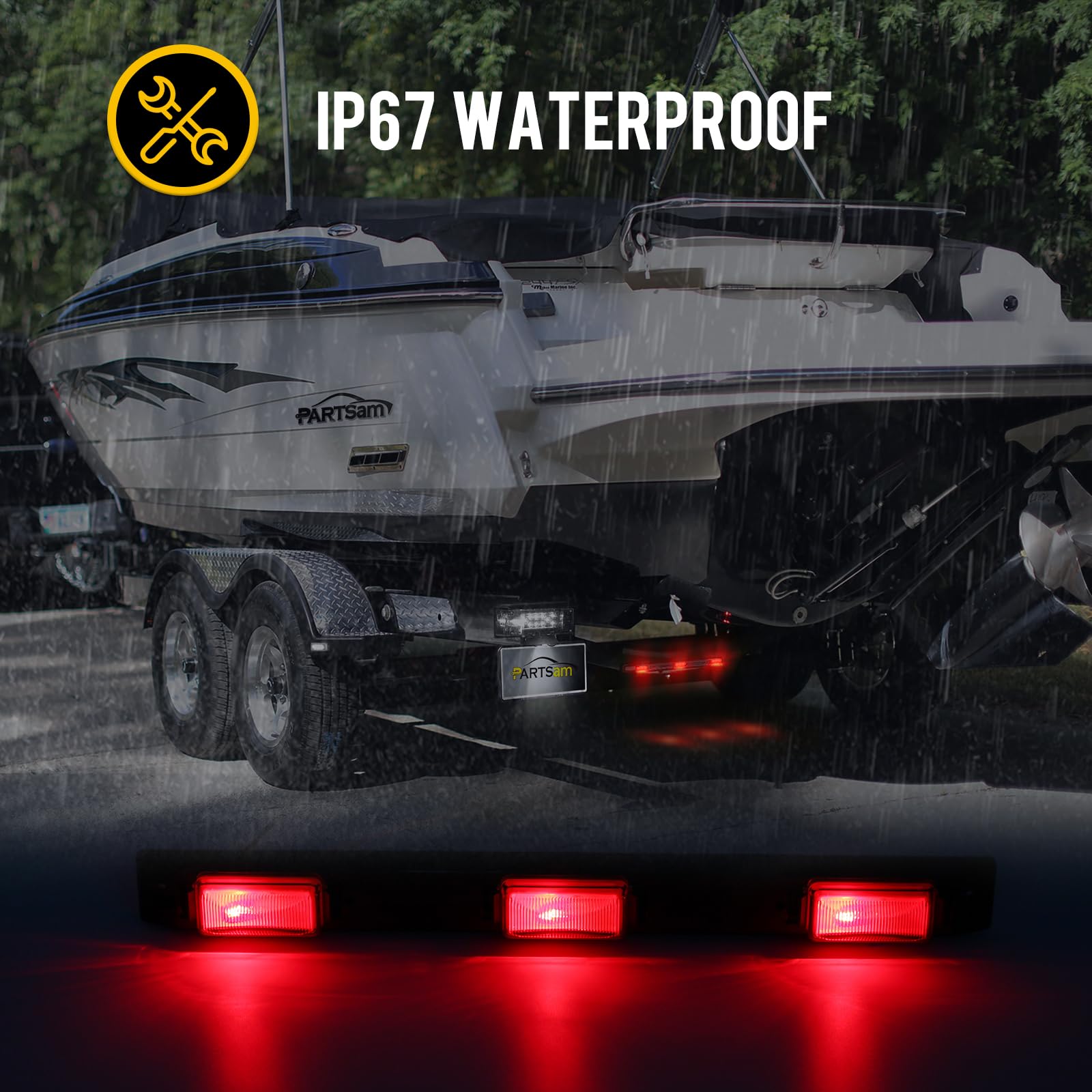 Partsam mounted on truck roof demonstrating improved rear visibility for safer towing