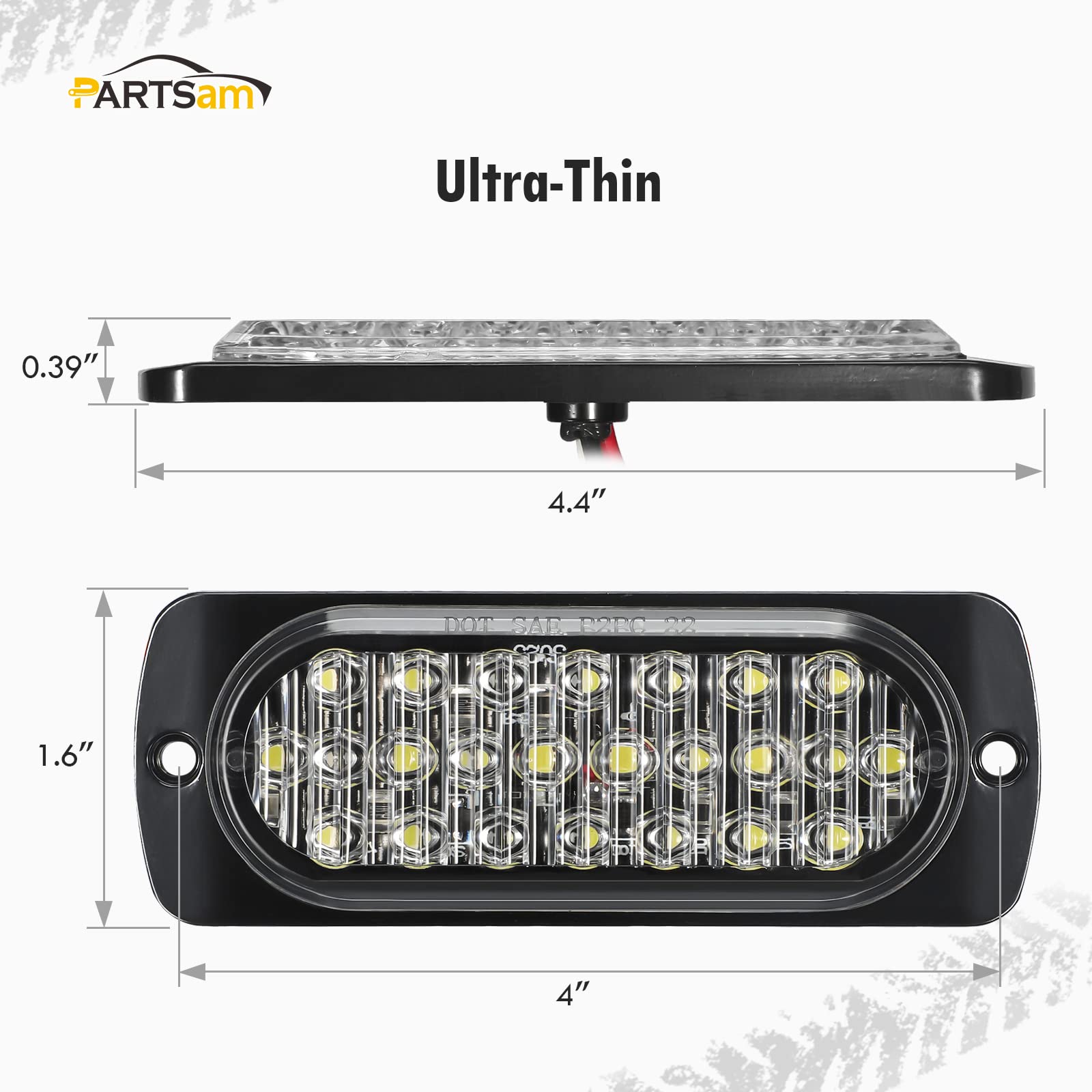 Partsam night beam on road showing strong illumination to improve nighttime visibility