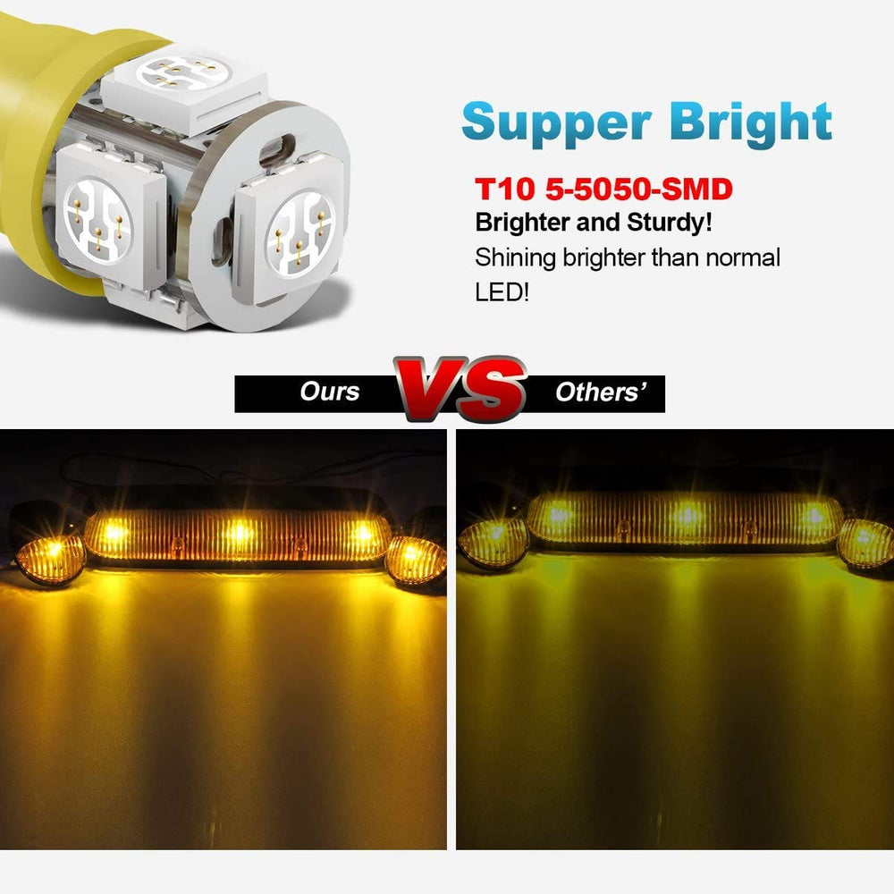 Partsam illuminated amber cab markers enhancing night visibility