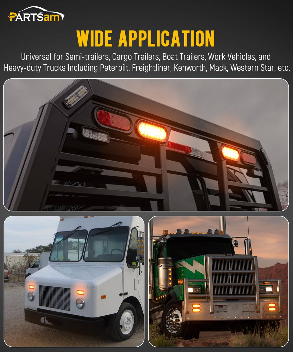 Partsam strobe installed on a trailer showing visibility and safety benefit
