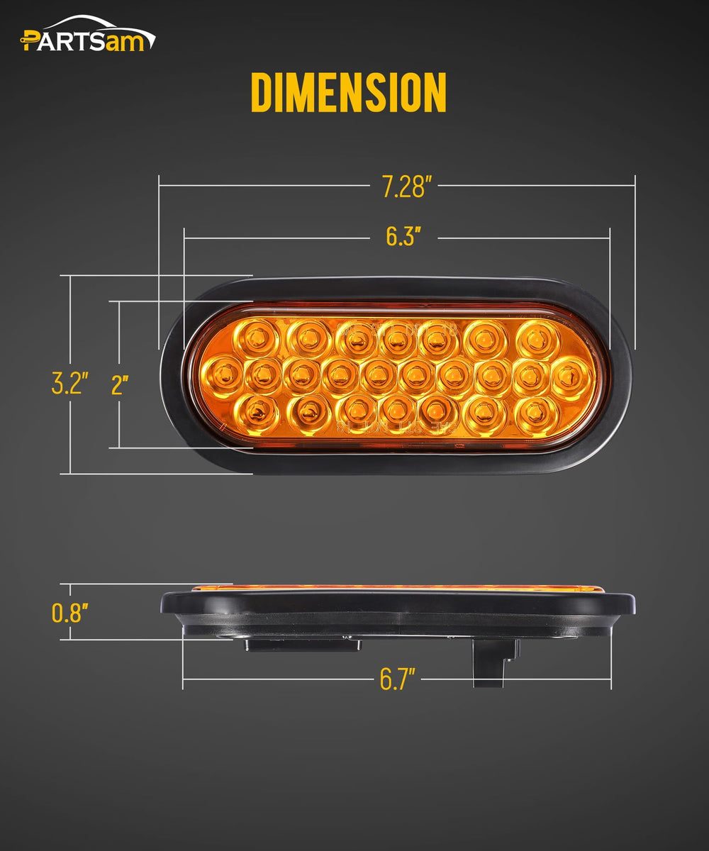 Partsam strobe held in hand showing size and easy-fit installation benefit