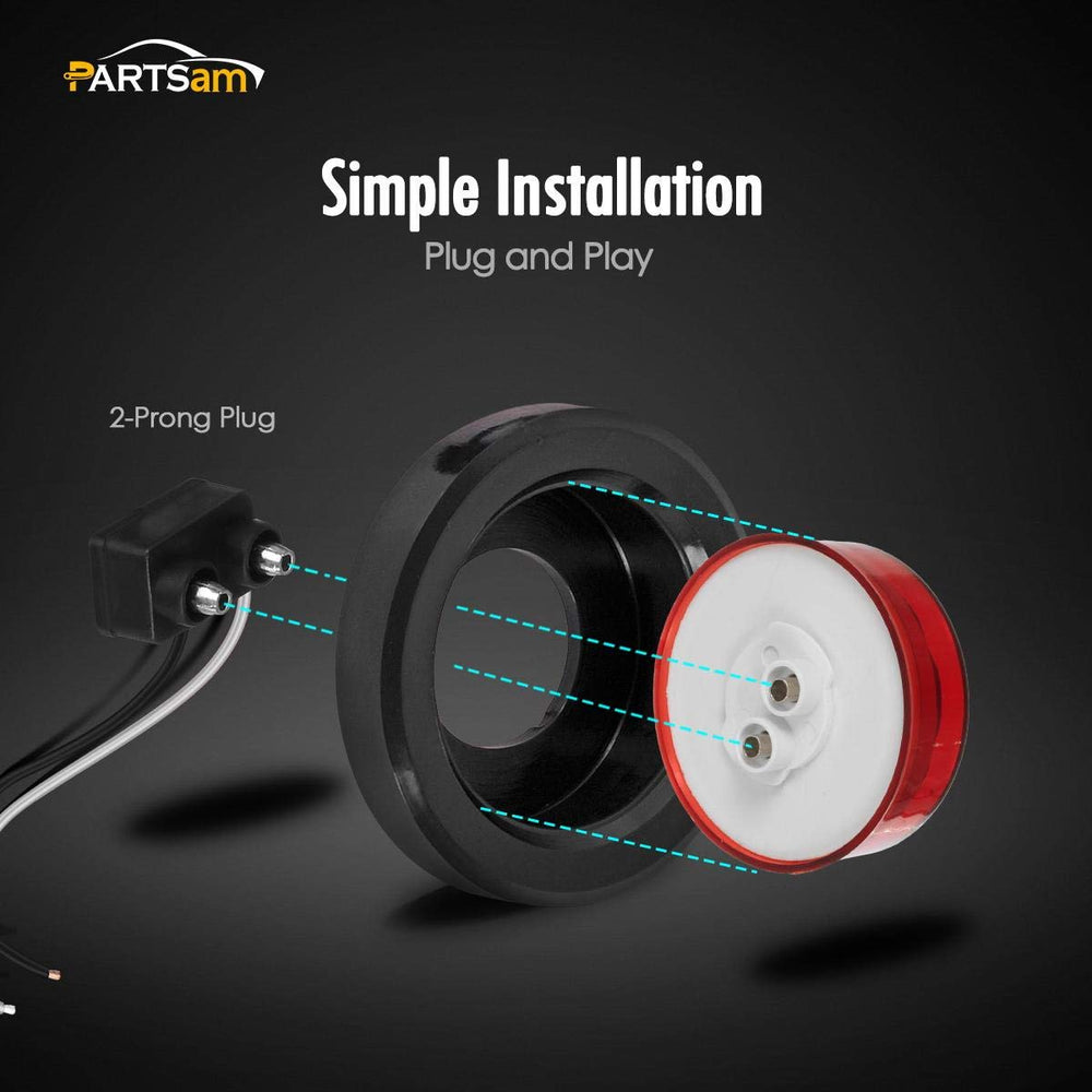 Partsam size comparison next to coin illustrating compact 2.5-inch diameter
