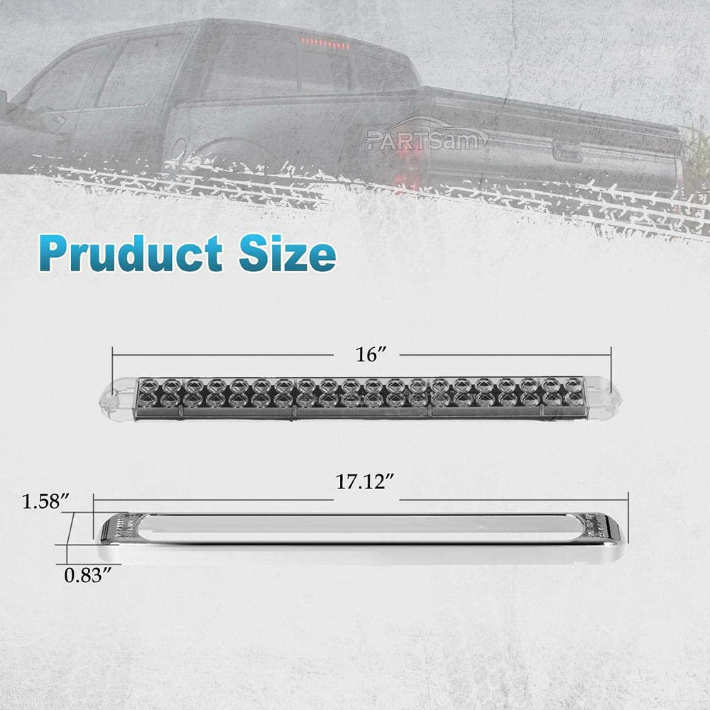 Partsam next to ruler showing 17-inch size for accurate fitment