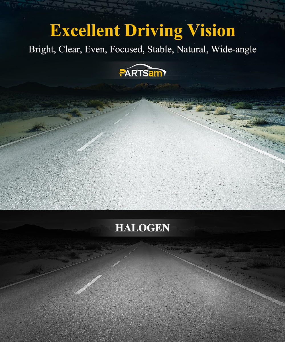 Partsam sequential amber turn signal active demonstrating attention-grabbing animation