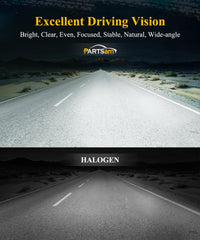 Partsam sequential amber turn signal active demonstrating attention-grabbing animation