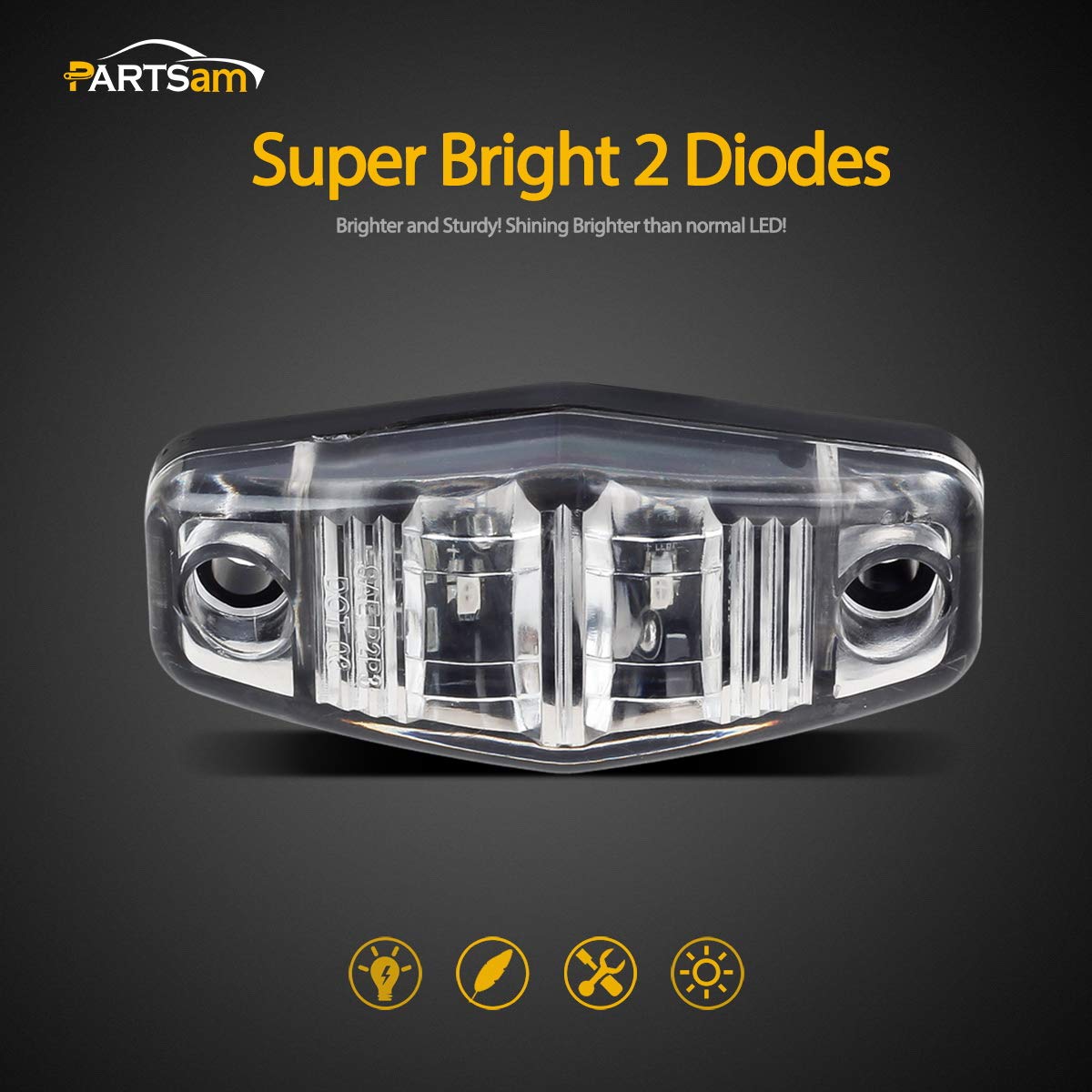 Partsam side profile indicating low-profile mount and durable housing benefit
