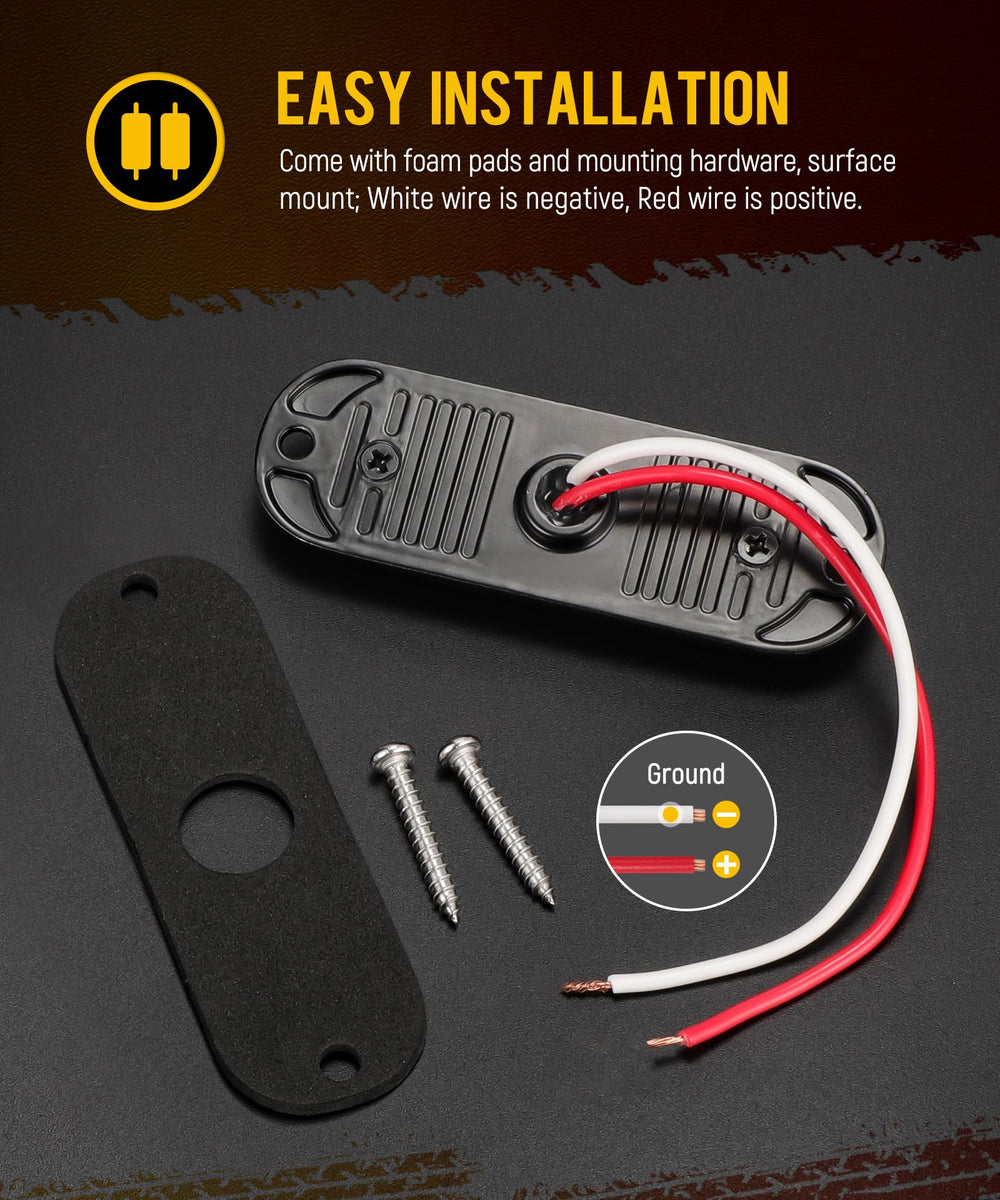 Partsam size comparison with ruler showing 3.4-inch scale for tight mounting locations