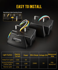 Partsam wiring close-up showing color-coded wires for easy, reliable installation