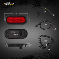 Partsam 76-inch wiring harness with 4-way connector for easy plug-in