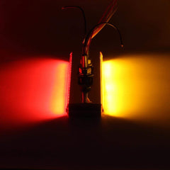 Pre-wired Partsam leads (white ground, red turn, black marker) simplifying hard-wire installation