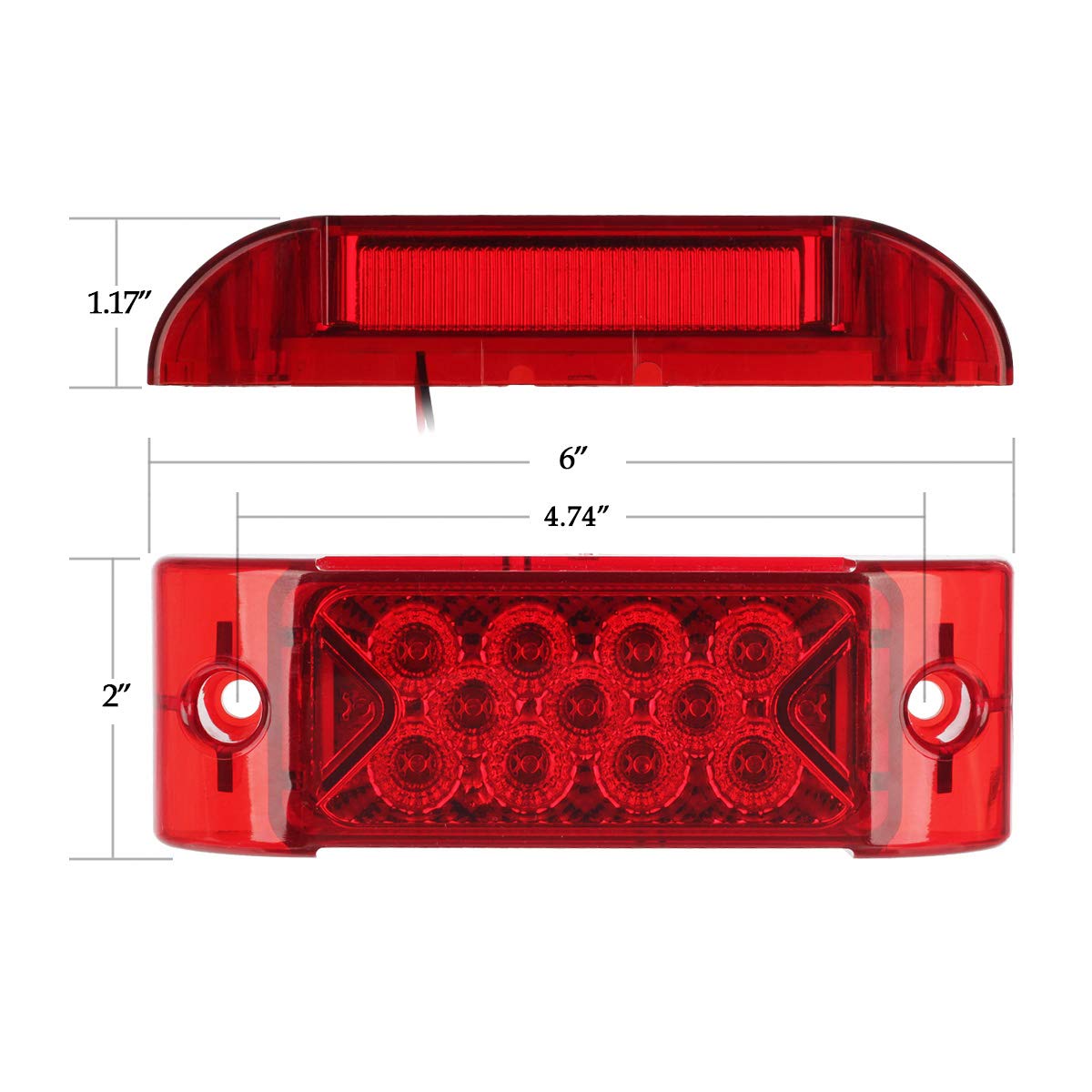 Partsam wiring leads red and black showing easy hardwire installation