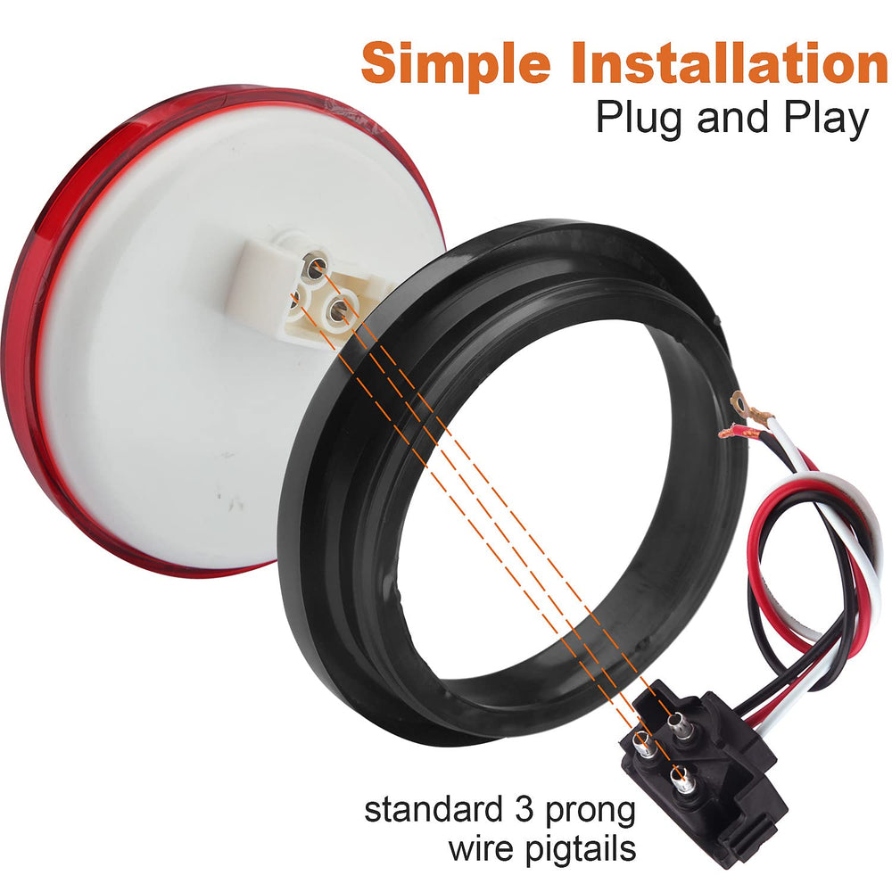 partswcgg three-prong wire pigtail showing wiring colors for easy hookup benefit