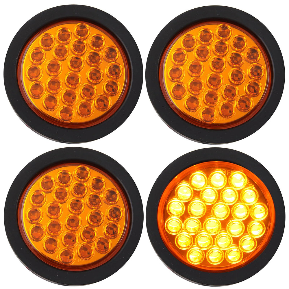 Partswcgg front-facing amber recessed light showing flush mount and visibility benefit