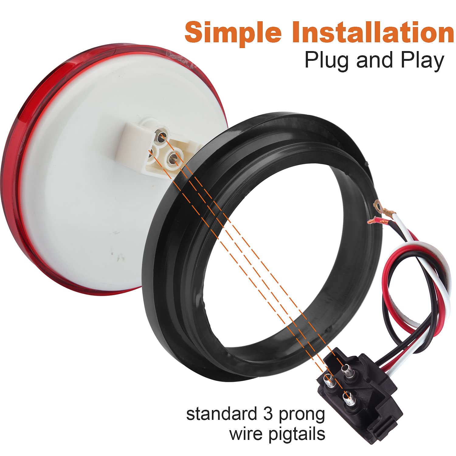 Partswcgg rubber grommet and flush-mount profile for secure fit