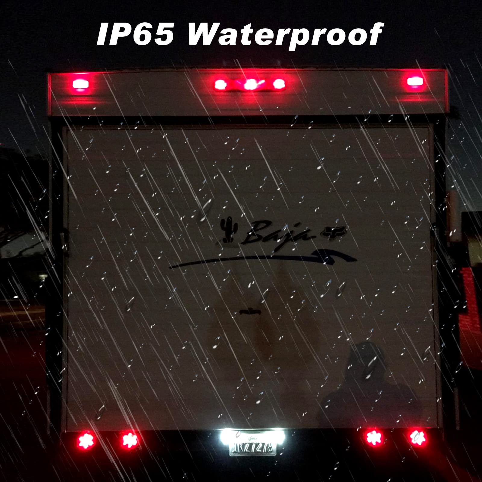 Partswcgg lifestyle shot of trailer at twilight showing clear brake and tail visibility