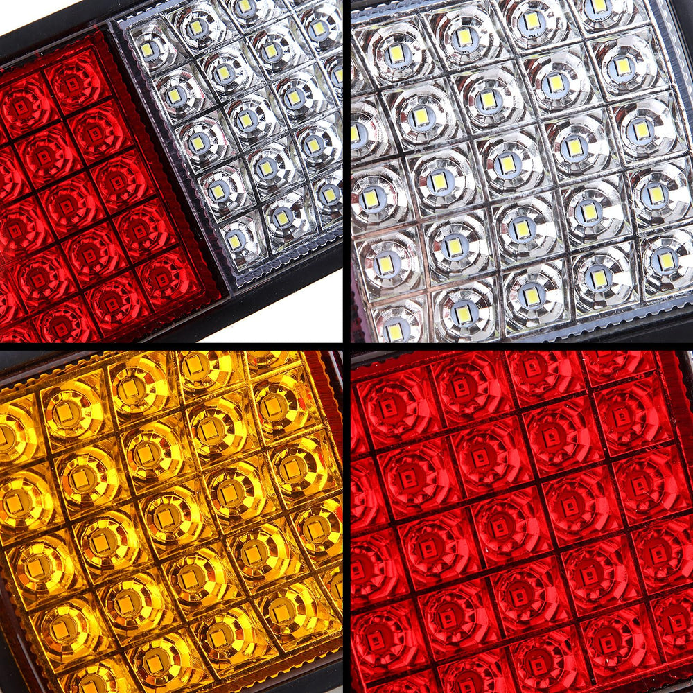 Partswcgg close-up of LED array revealing red amber white LEDs and reflector to boost output