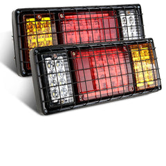 Partswcgg front view of tail light bar showing red amber white signals and bright output