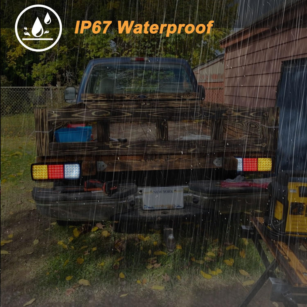 Partswcgg tail light bar installed on trailer in use offering bright signaling and waterproof protection