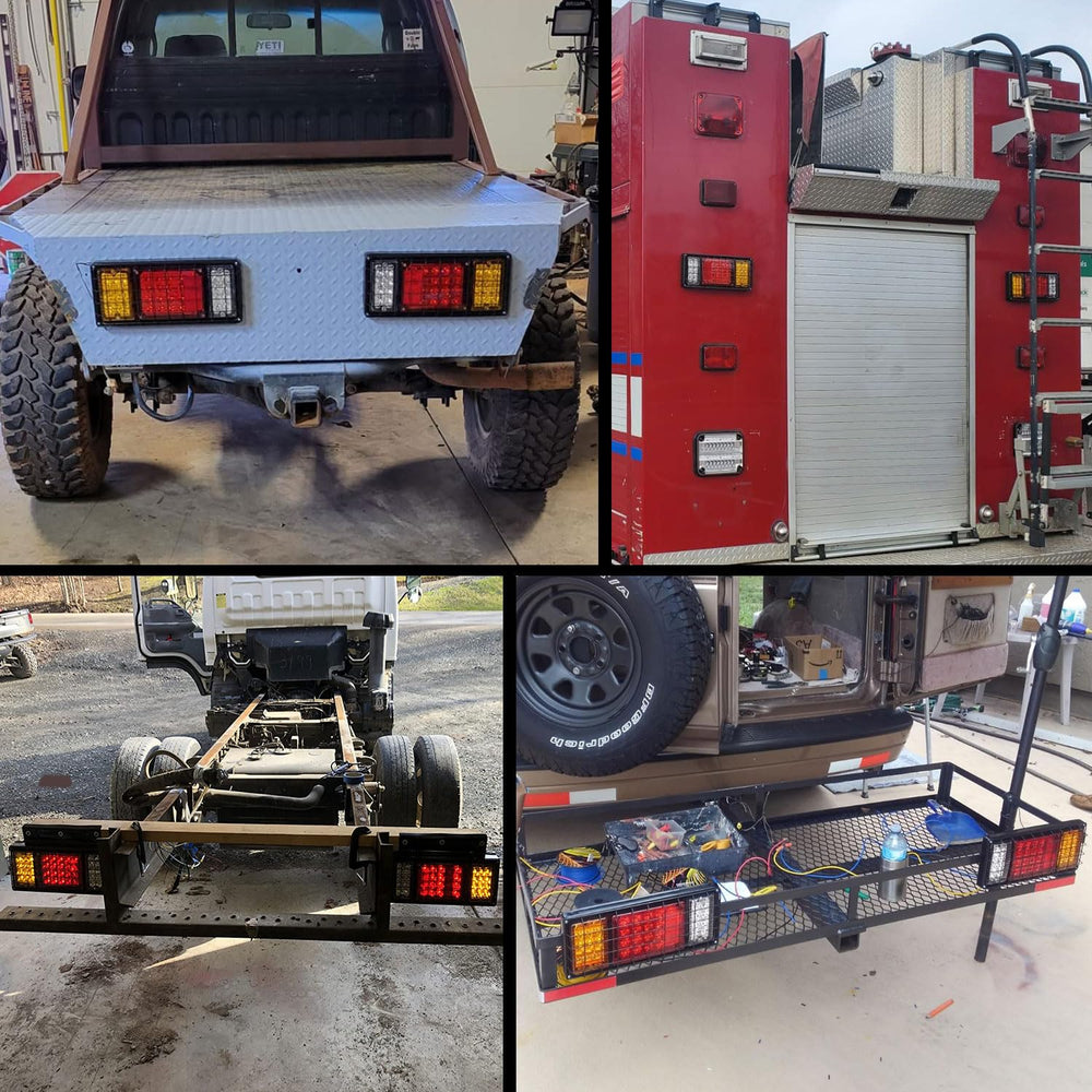 Partswcgg tail light bar next to ruler showing compact length and mounting scale
