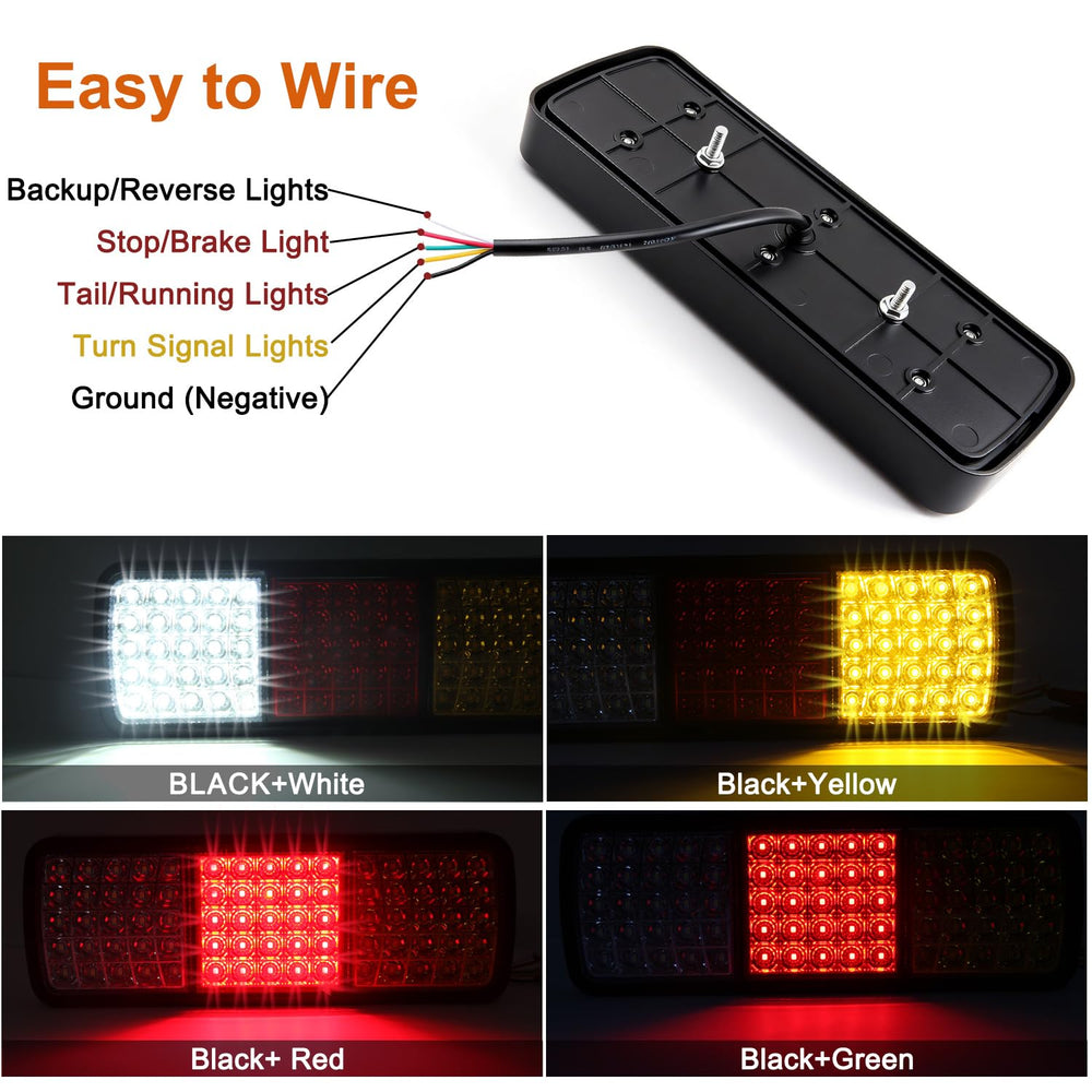 Partswcgg tail light bar beside measuring tape to show compact size for precise mounting