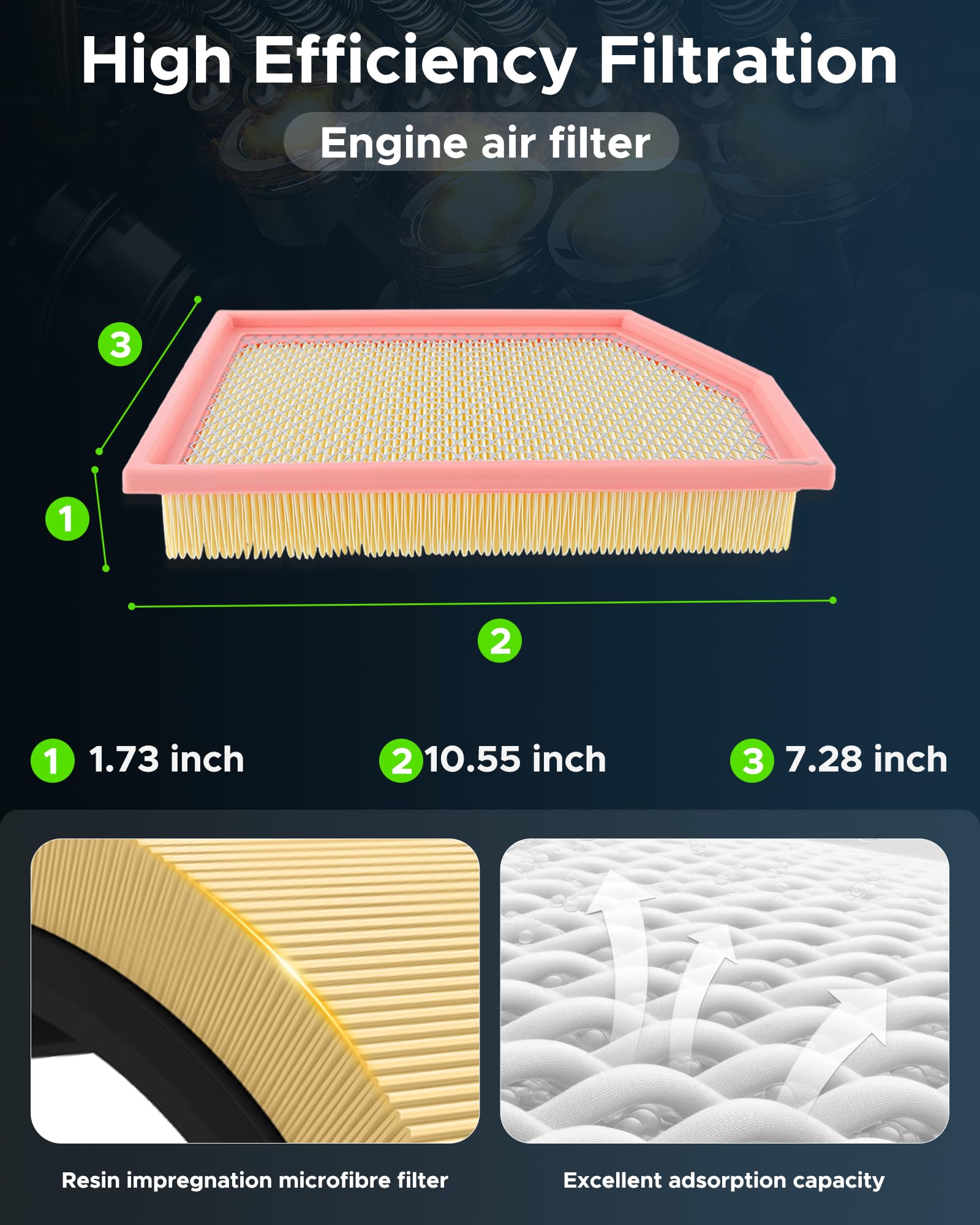 partszen cabin filter being inserted into housing for straightforward replacement and fresher air
