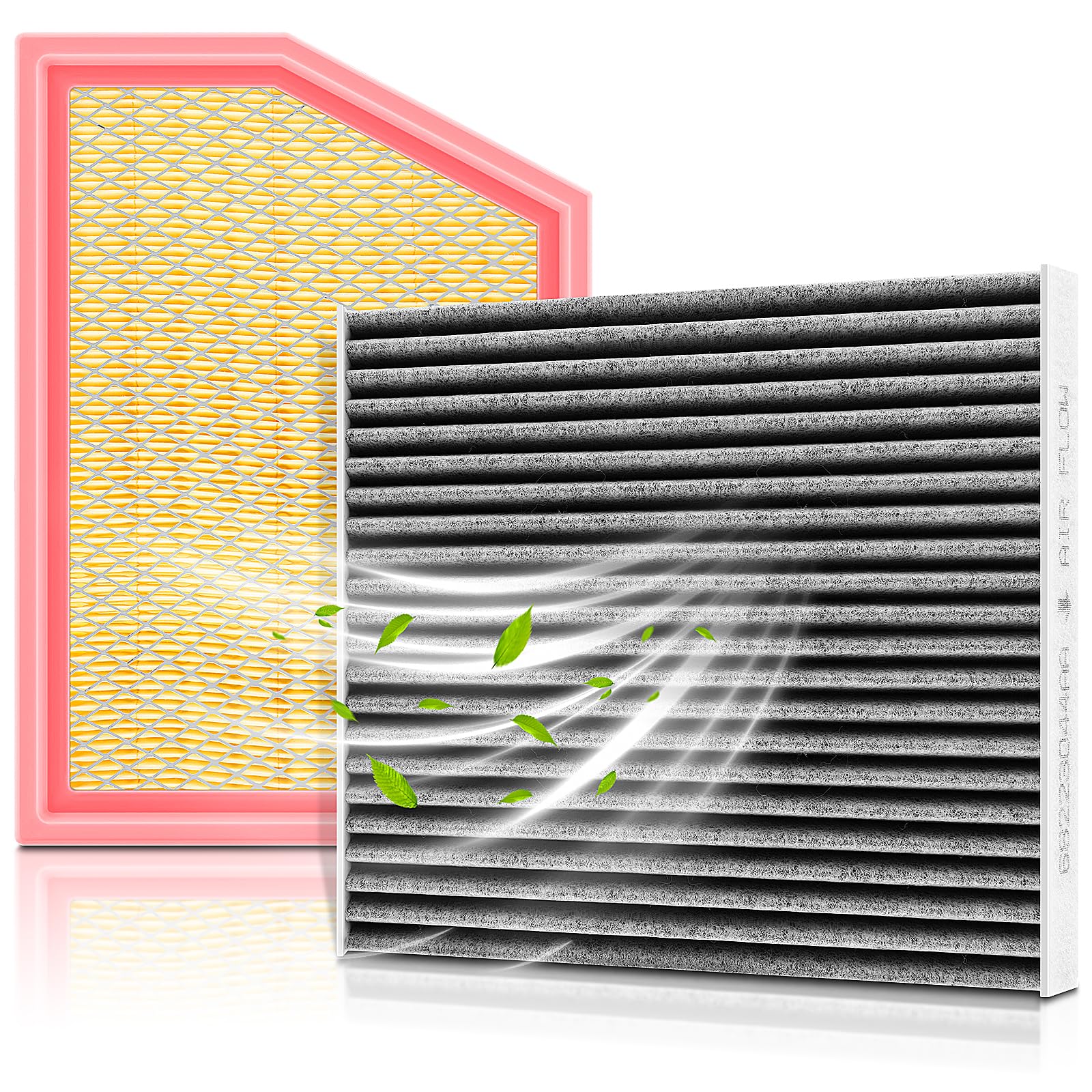 partszen front packaging showing engine and cabin filters for quick identification and compatibility