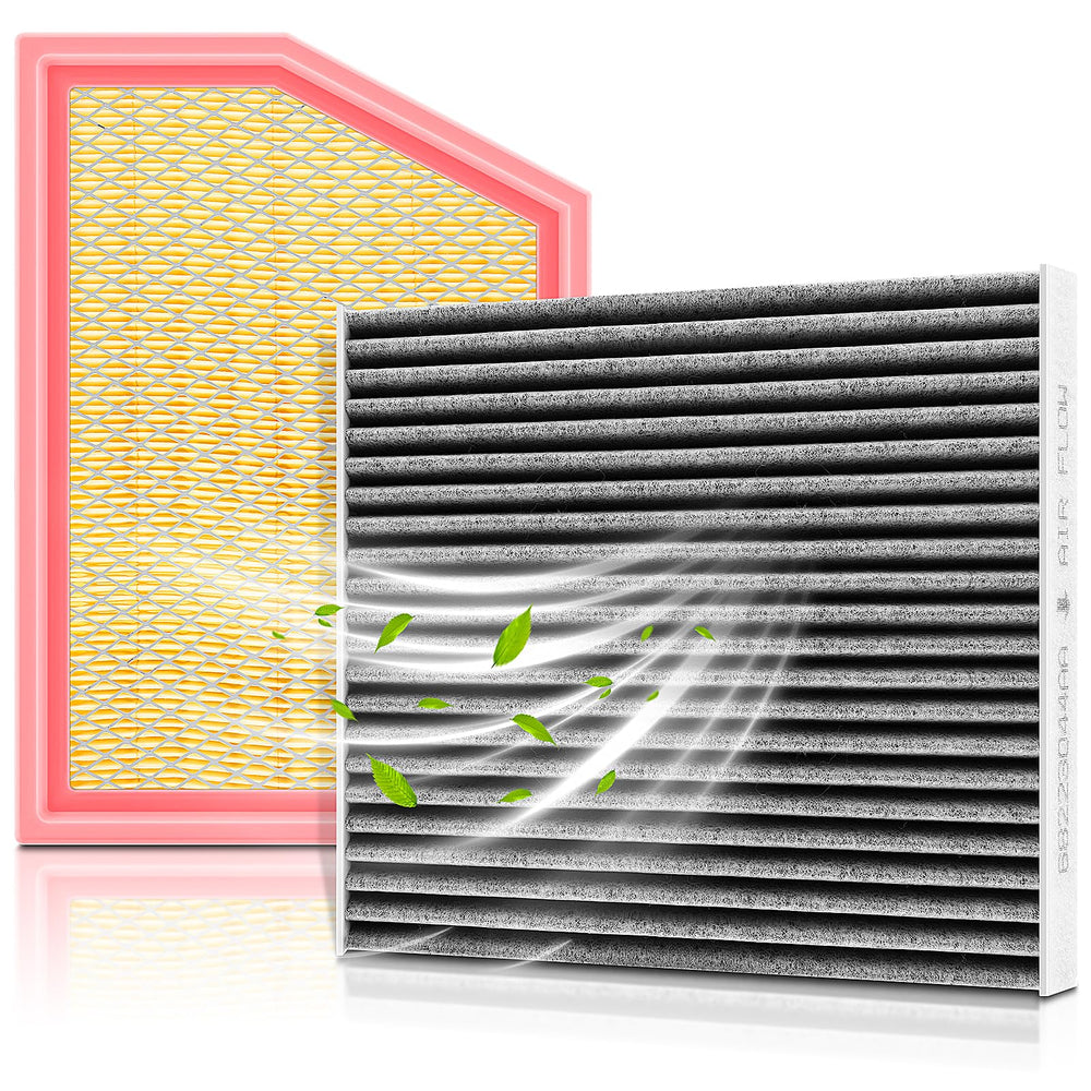 partszen front packaging showing engine and cabin filters for quick identification and compatibility