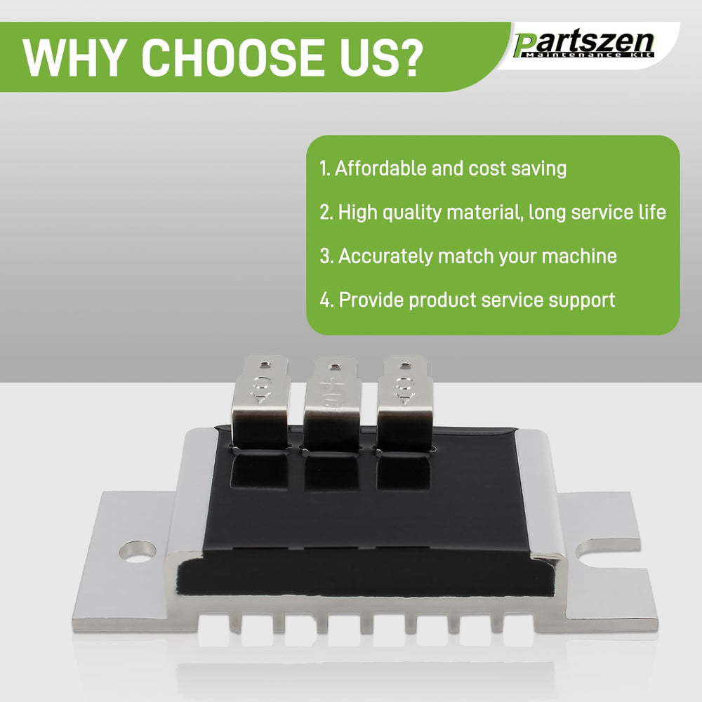 partszen regulator shown next to ruler and package to illustrate size and included part