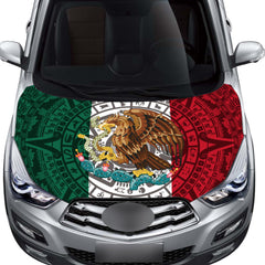 Pasksamtu front view on hood showing bold flag and quick protection
