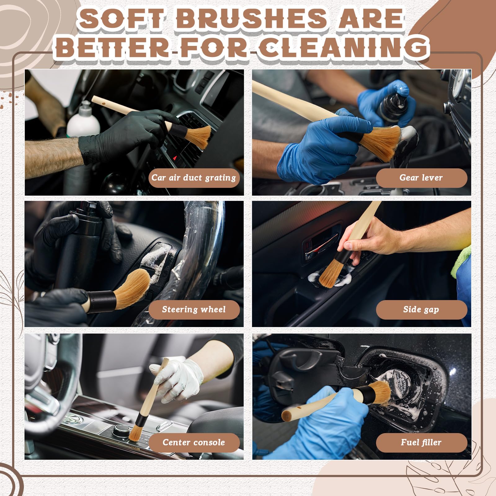 Patelai brush cleaning engine bay removing grime safely