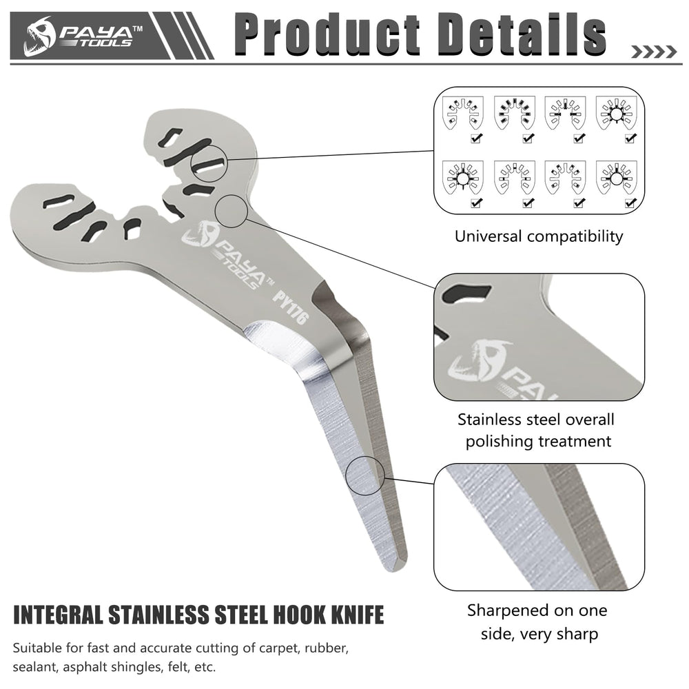 PAYA TOOLS sharpened edge detail highlighting fast sealant removal