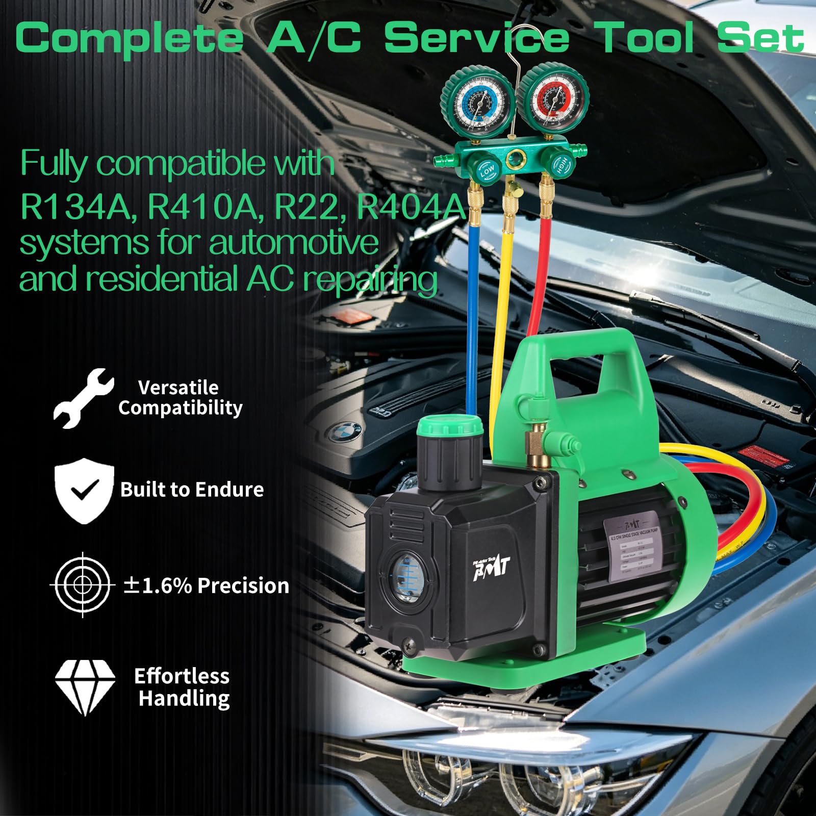PB Motor Tech BMT carry handle and rubber feet showing secure transport and vibration reduction