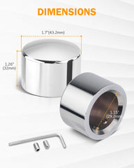 PBYMT close-up of CNC-machined axle cap texture, durable anodized finish for longevity