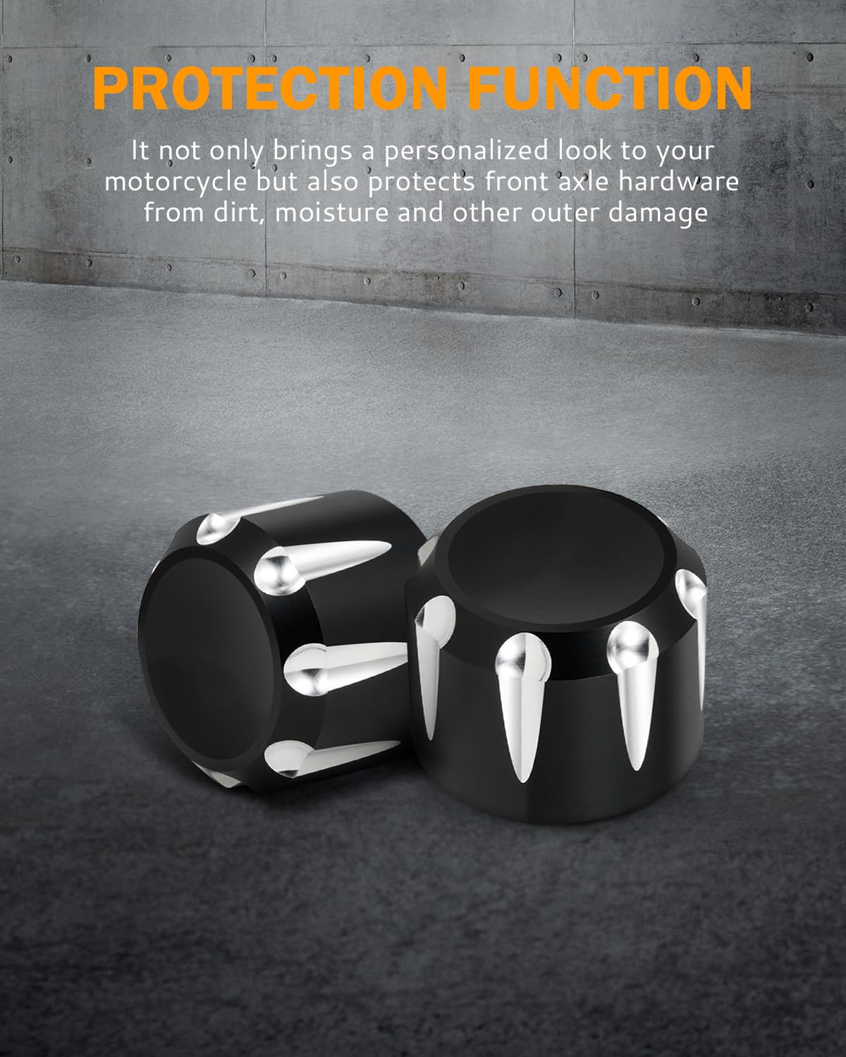 PBYMT side profile cap on axle highlighting anodized durability