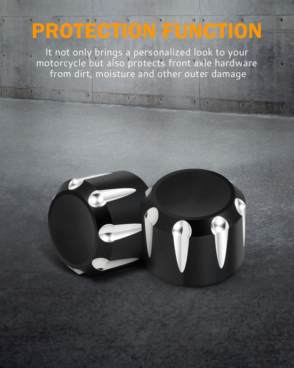 PBYMT side profile cap on axle highlighting anodized durability