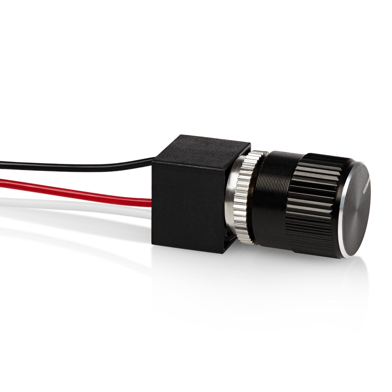 PCA dimmer front panel view showing knob and mounting, easy control