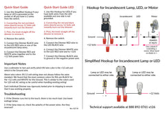 PCA dimmer rear wiring terminals visible, PCA simplifies installation