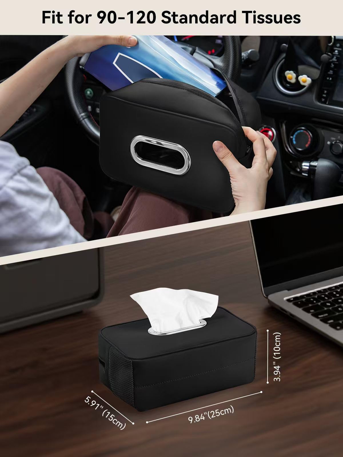 Pcnjozx placed on center console showing scale and compatibility in car