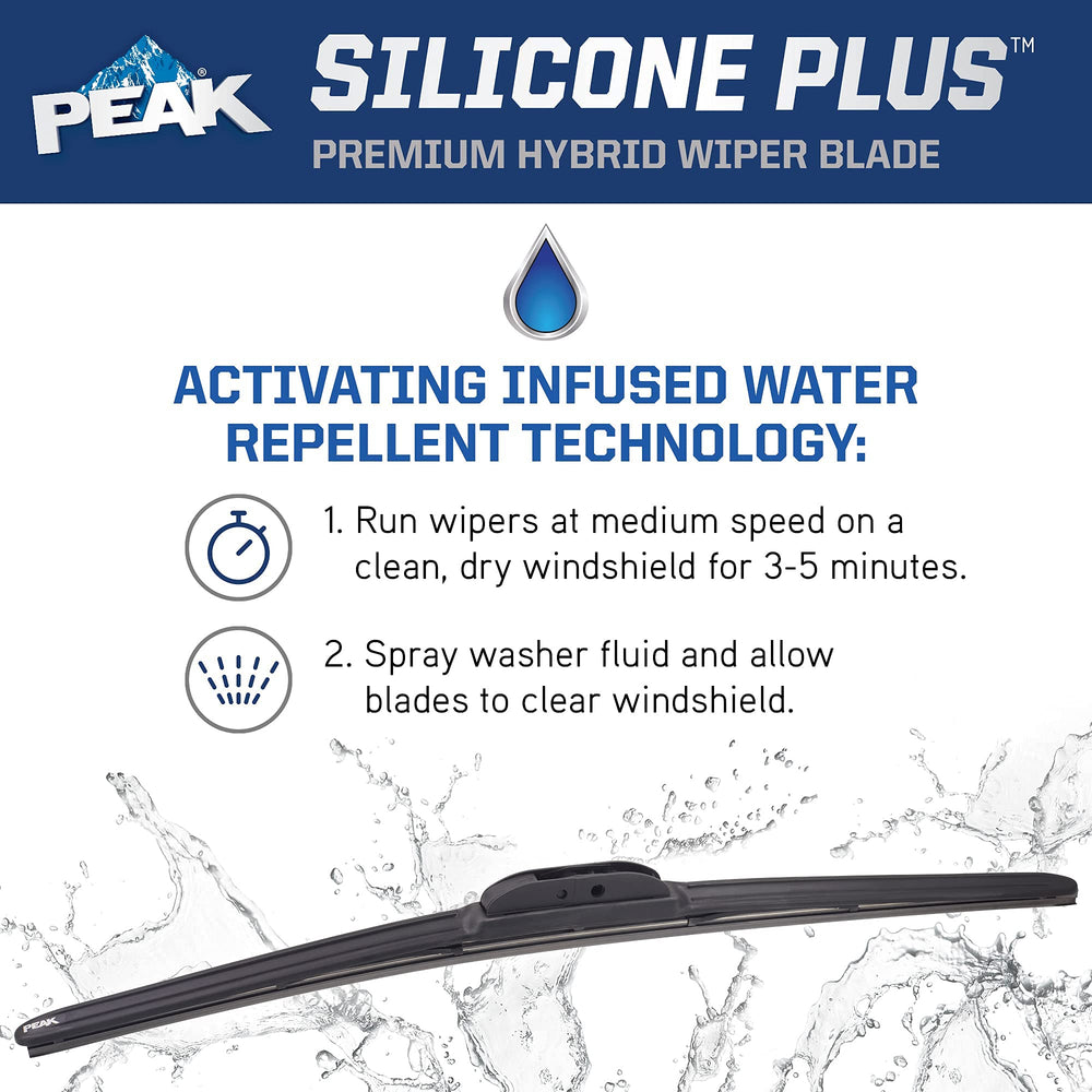 PEAK blade beside ruler showing 26-inch length for correct fit selection