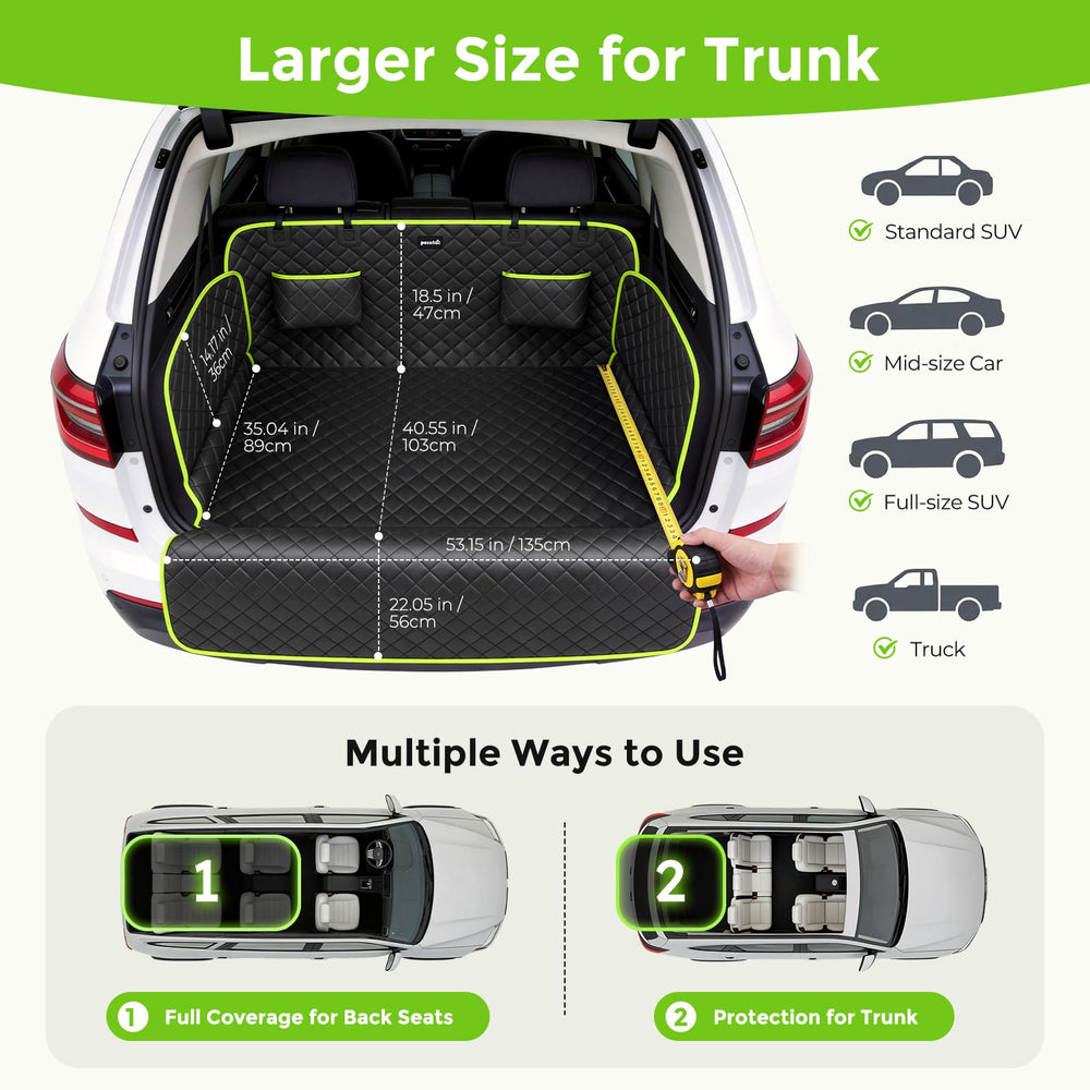 Pecute bumper flap protection showing blocked scratches when pets enter vehicle