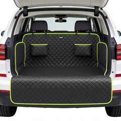 Pecute front view trunk liner showing full coverage and easy installation benefit