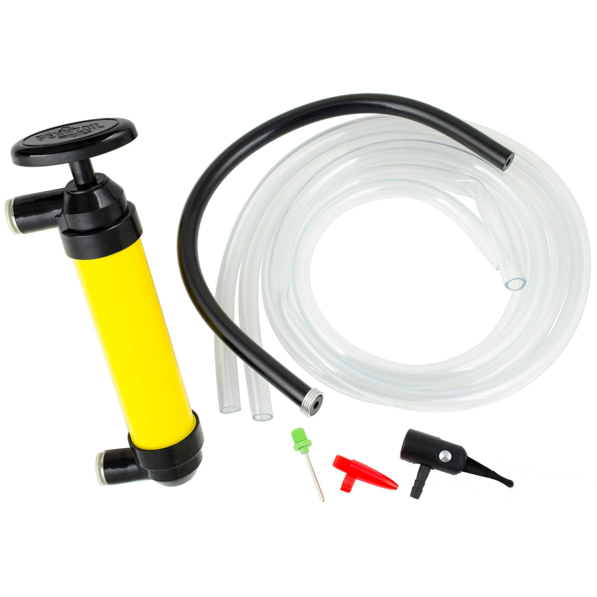 Pennzoil pump front view showing compact design and container fit benefit