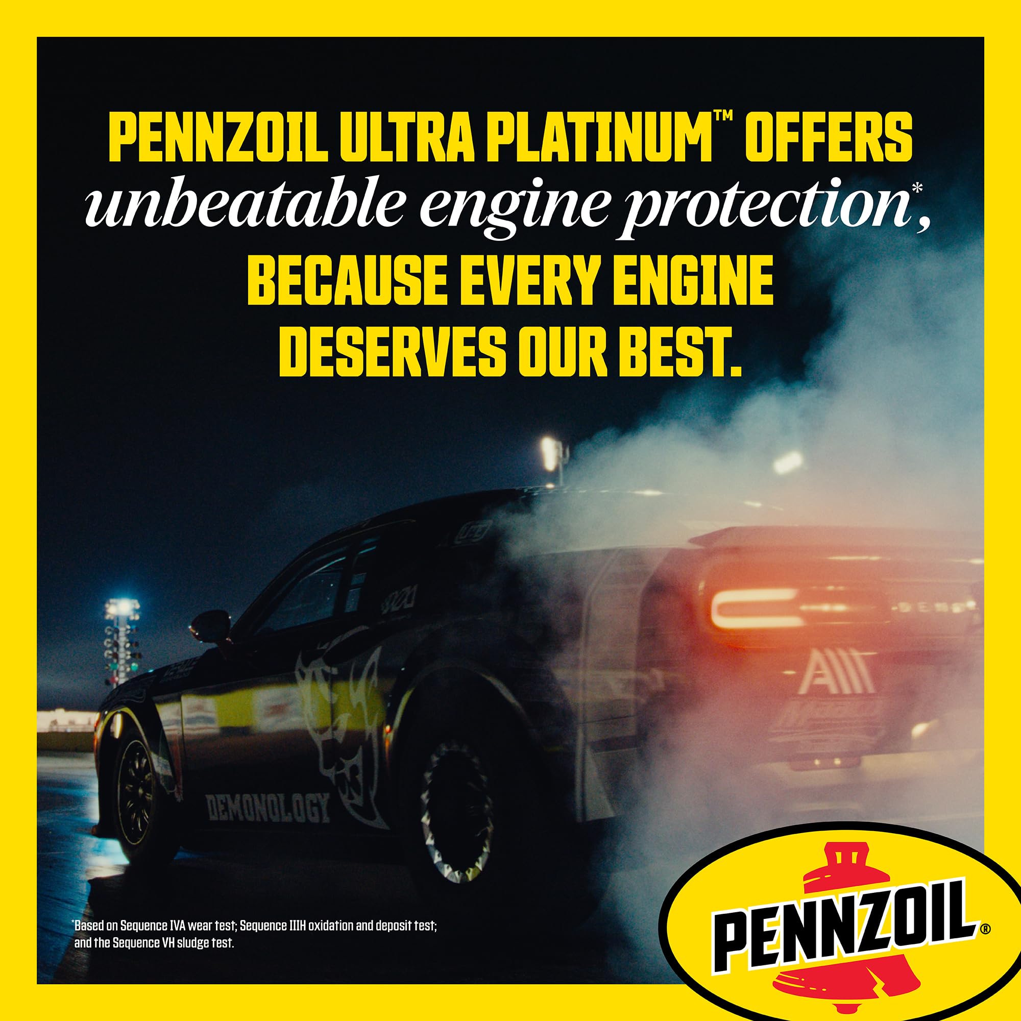 Pennzoil six-pack next to ruler for scale and convenient storage benefit