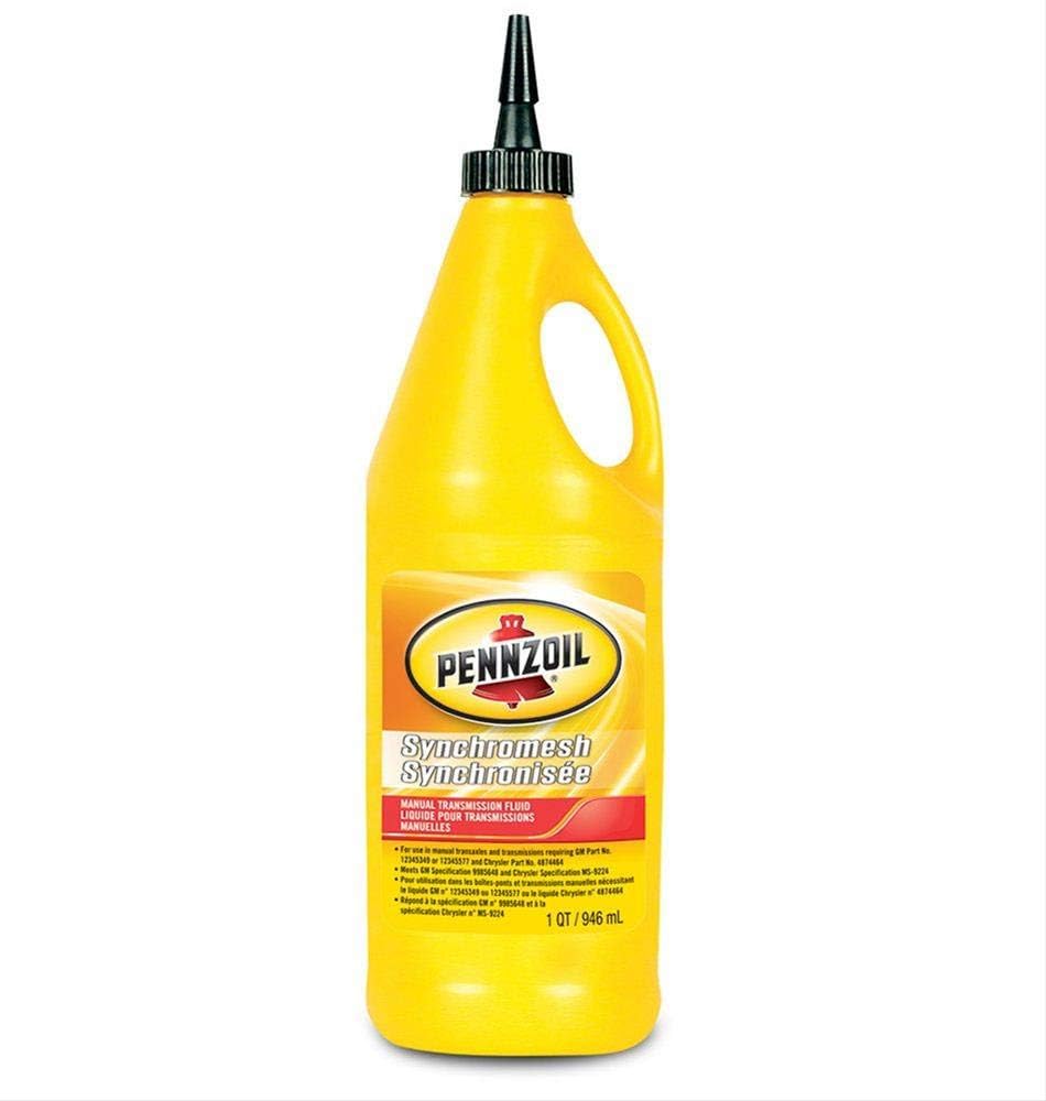 Pennzoil front bottle view showing label and pour spout, clear brand and easy use