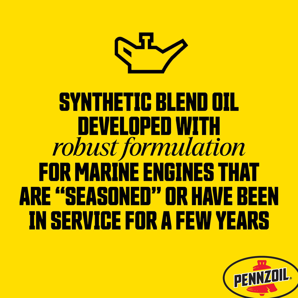 Pennzoil Marine XLF in use on outboard engine showing protection during boating operations