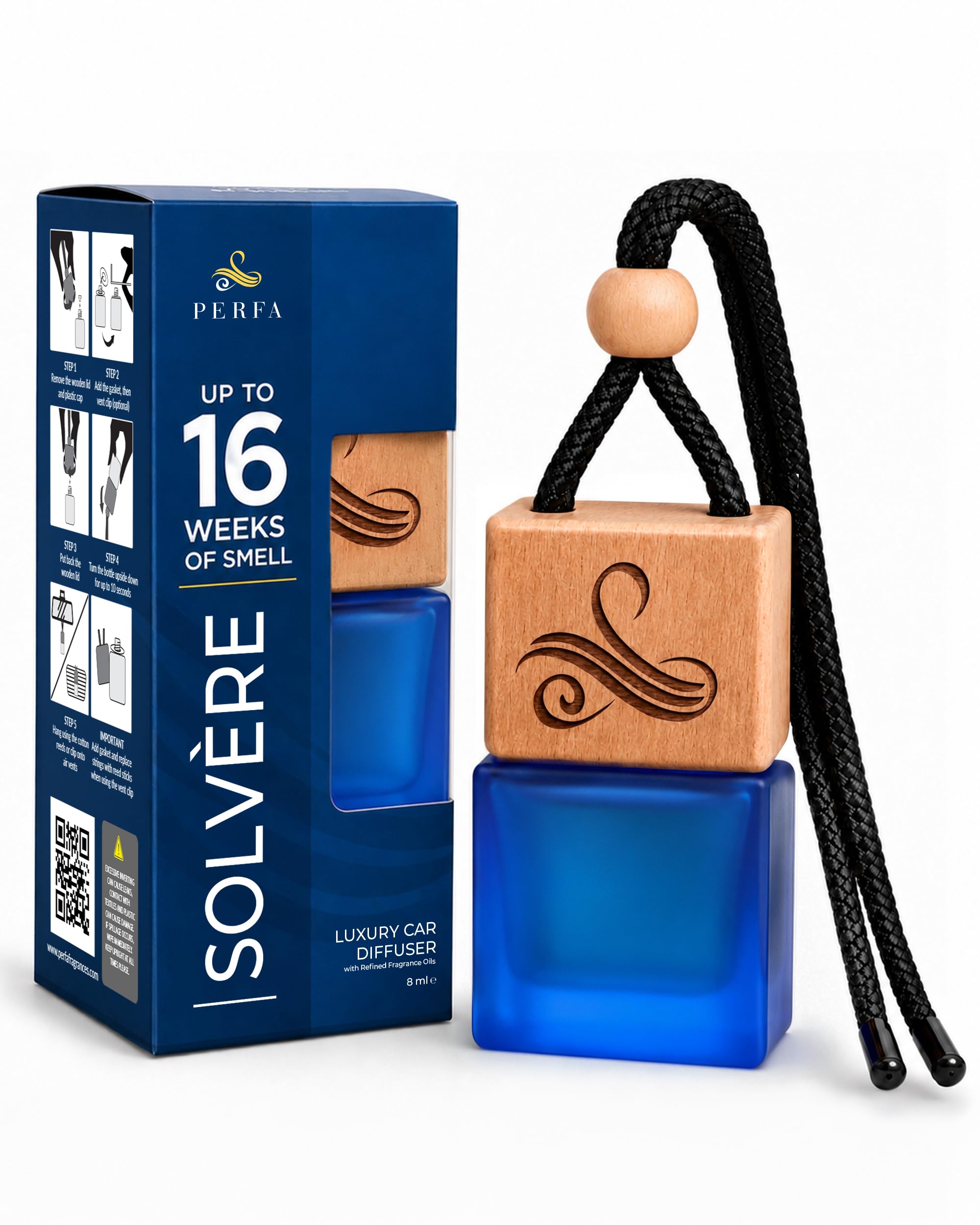 Perfa front packaging showing premium car diffuser and gift-ready box benefit