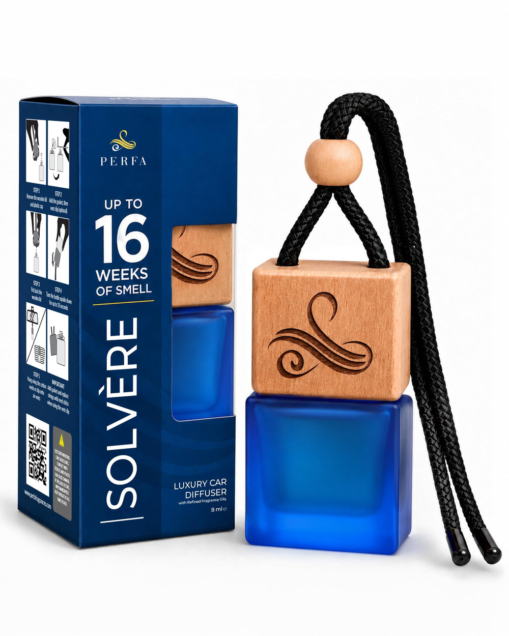 Perfa front packaging showing premium car diffuser and gift-ready box benefit