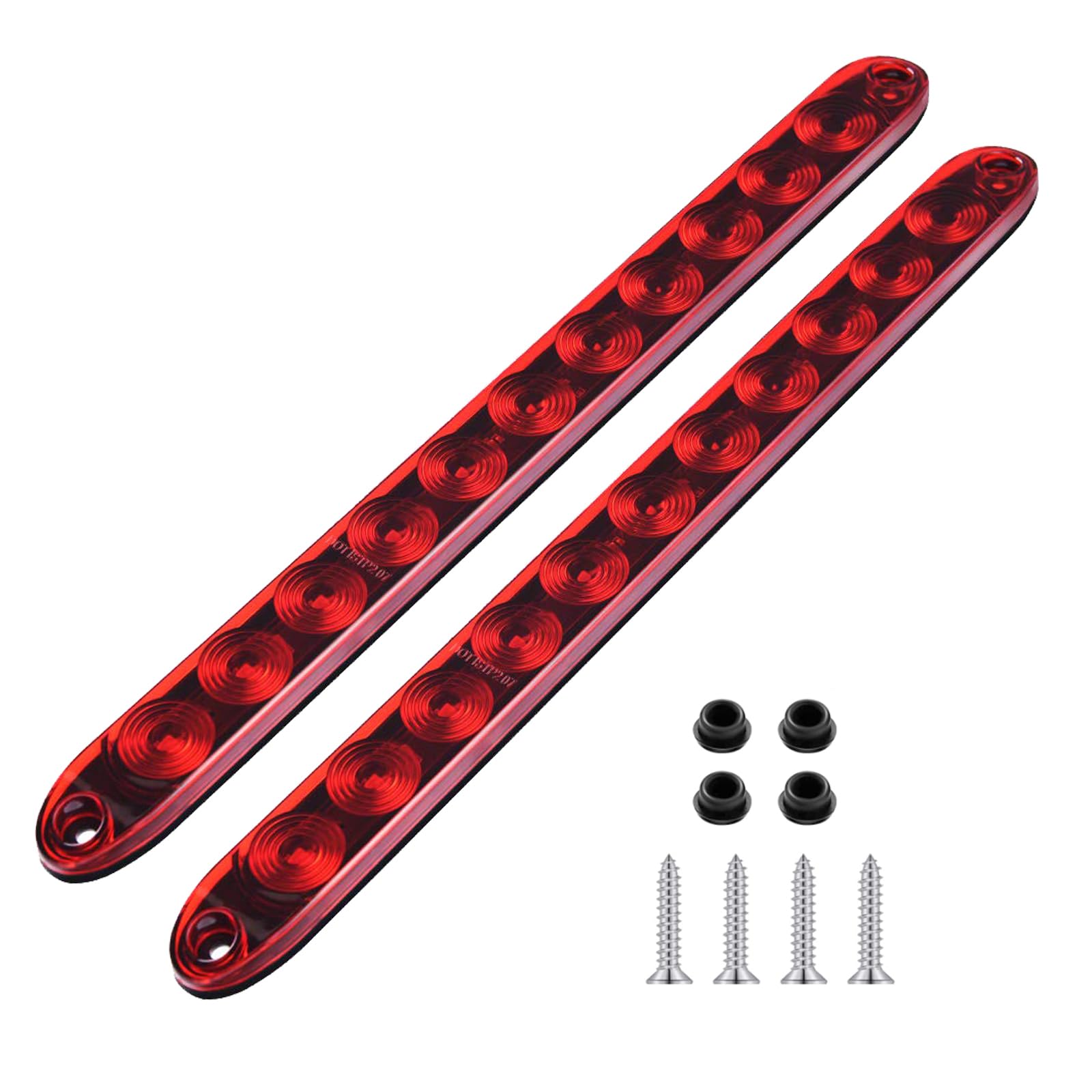 PerfecTech front view LED bar showing bright red output and clear visibility