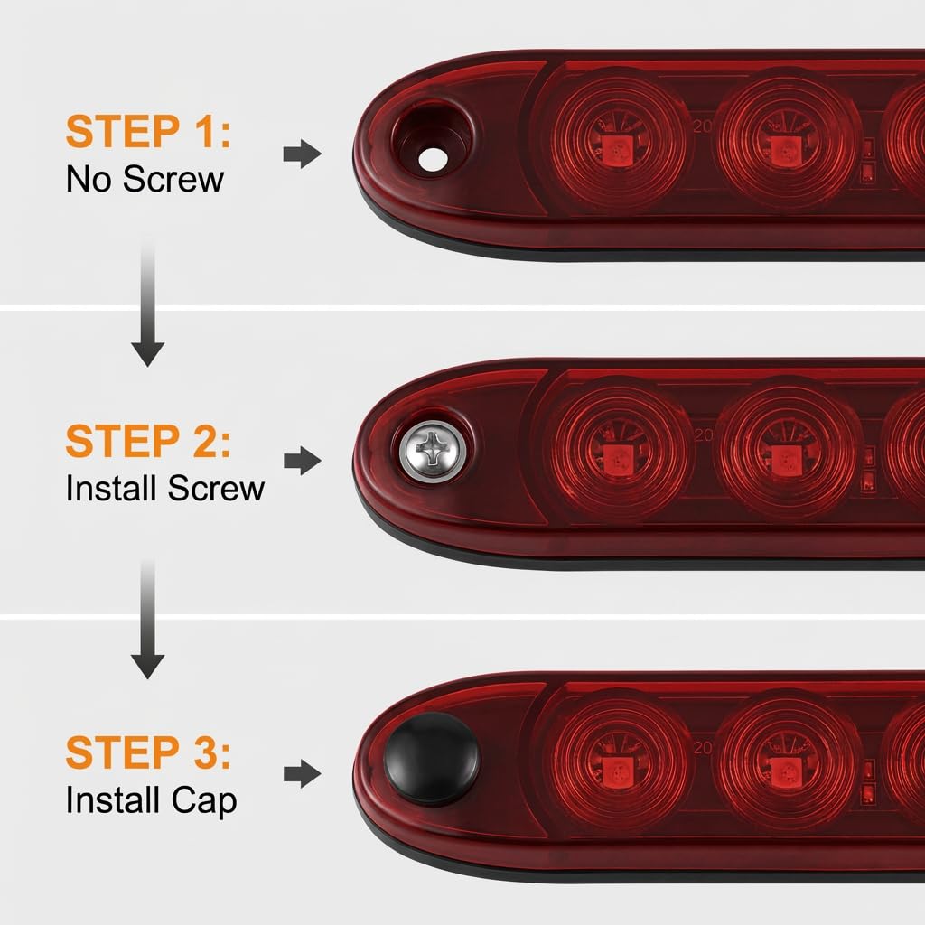 PerfecTech illuminated at night demonstrating clear brake and turn visibility